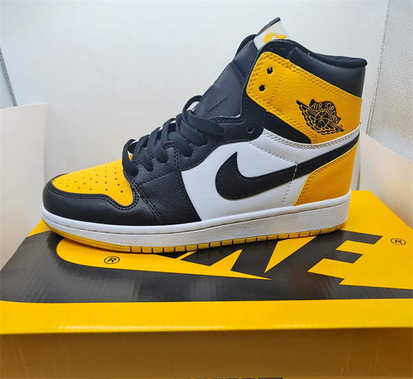 Men's Running Weapon Air Jordan 1 Yellow/Black/White Shoes 313 Men's Running Weapon Air Jordan 1 Yellow/Black/White Shoes 313